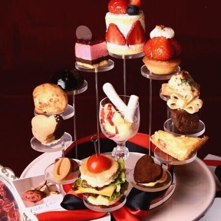 【アフタヌーンティー(14:00~17:00)】スイーツ・アフタヌーンティー 2,000円(税込)