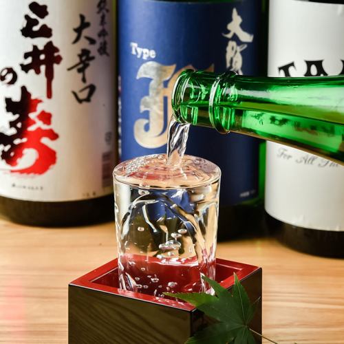 Local sake in Fukuoka is superb compatible with Nagahama's fresh ground fish!