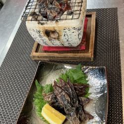 Grilled firefly squid