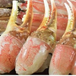 Snow crab claws grilled with crab miso