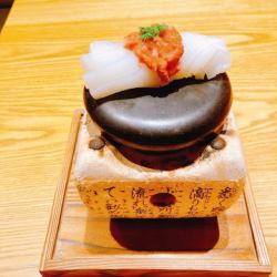 Stone-grilled squid