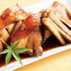 Boiled golden-eyed snapper