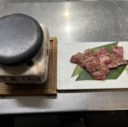Domestic beef stone-grilled