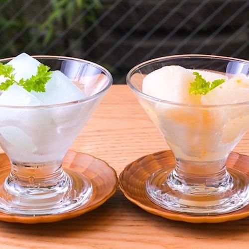 Kudzu ice cream (yuzu or ramune)