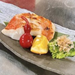 Charcoal grilled golden eye snapper