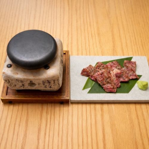 Domestic beef stone-grilled