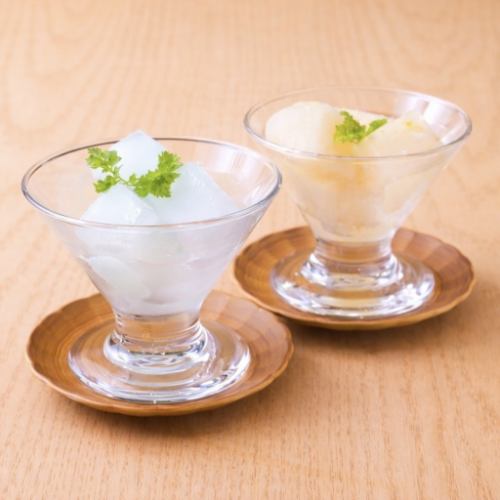 Kudzu ice cream (yuzu or ramune)
