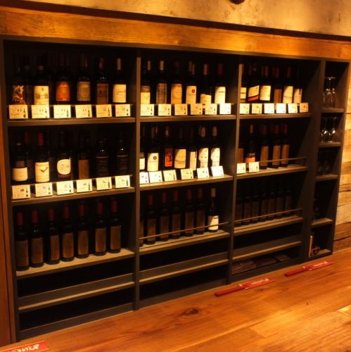 Wine shelves lining up in stores are prepared ☆ 100 or more prepared!