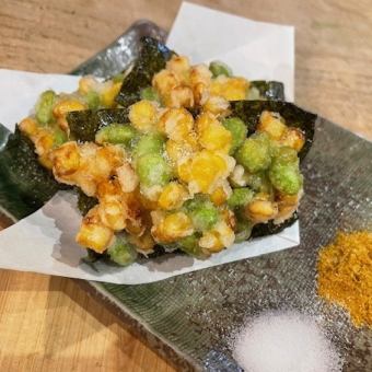 トウモロコシと枝豆の天ぷら