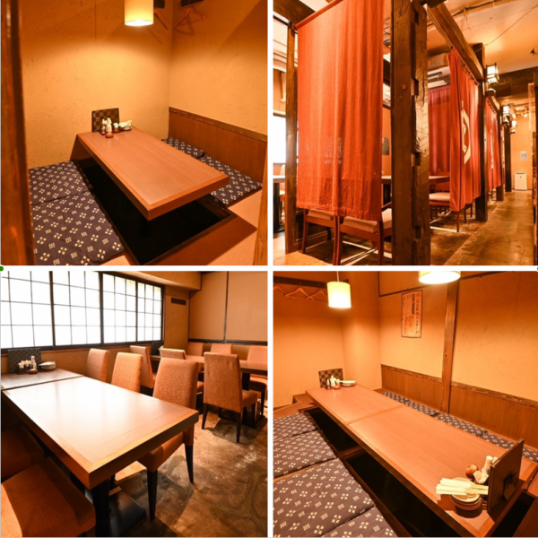 [Comfortable private room in a Japanese adult space] We have 5 popular complete private rooms, all of which are digging-type tatami rooms.Please enjoy in a private space without worrying about the customers around you! It is possible to connect private rooms according to the number of people, so please feel free to contact the store.There is also a semi-private room with a warm atmosphere and atmosphere ★