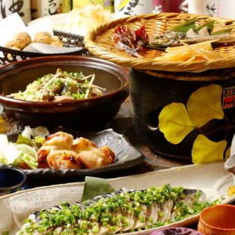 【特選コース】2h飲み放題付♪豊洲直送鮮魚5点盛り、和牛肩ロース炭火焼きが絶品。6500円　