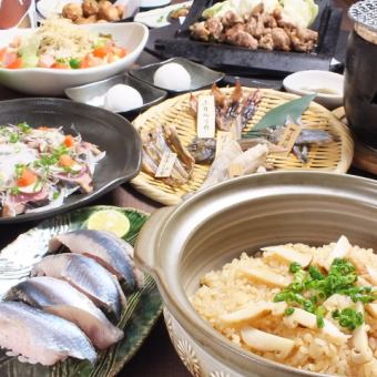 【Rin Course】8000 yen (tax included), includes 2 hours of all-you-can-drink! A special lineup of carefully selected seasonal ingredients directly sourced from producers.