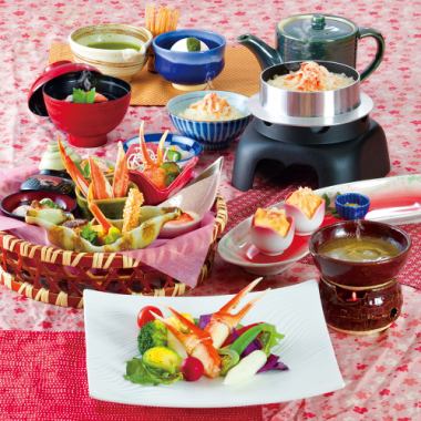 【4月1日～5月31日限定】かにみそバーニャカウダ会席花燈(はなあかり)全7品7,480円(税込)