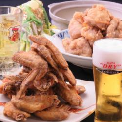【鸡翅、炸鸡、串烧、亲子丼】2小时无限畅饮套餐