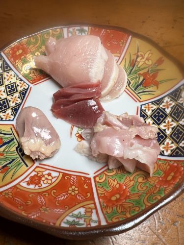 预留鸡肉刺身