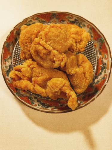 一晩漬け込んだ鶏の唐揚げ