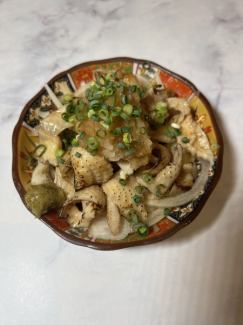 炙り皮のゆずポン酢がけ