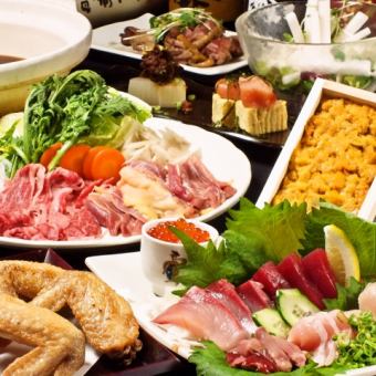 [Includes 2 hours of all-you-can-drink] Includes Fukuoka's famous mizutaki! 6,000 yen course with 9 dishes including horse sashimi and local chicken