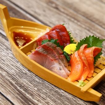 【満腹コース】生ビール付き！息子の舟盛・チキン南蛮など全10品宴会コース4500円⇒3500円