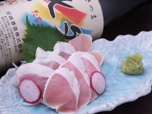 Chicken fillet sashimi