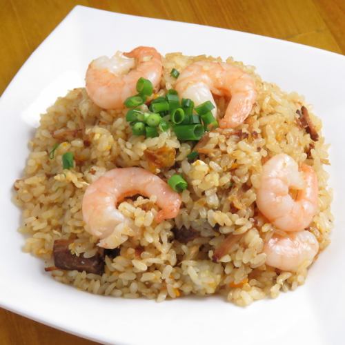 Shrimp and kakuni fried rice