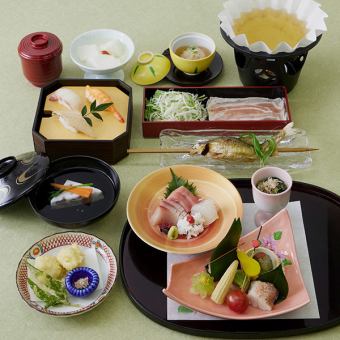 【懐石料理】つゆ豚しゃぶ小鍋　けやき 5,500円（税込)