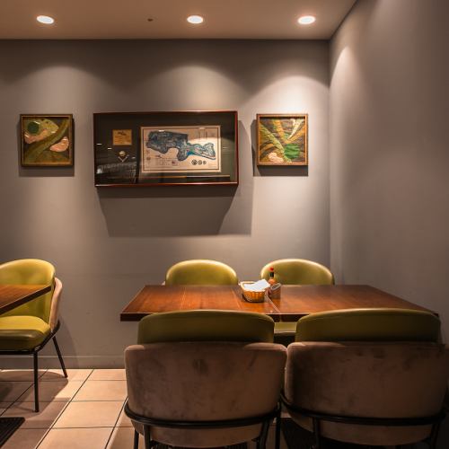 A modern space with plenty of space between tables for a relaxing atmosphere