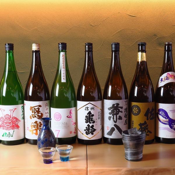 全国各地から厳選した【日本酒】が充実のラインナップ！お料理に合うお酒の飲み比べも◎