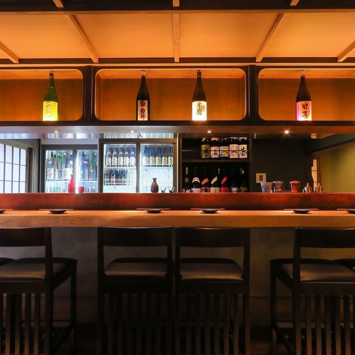【完全個室】【カウンター席】大山鶏の串焼など絶品料理と日本酒