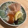 Grilled salmon with grated salmon roe