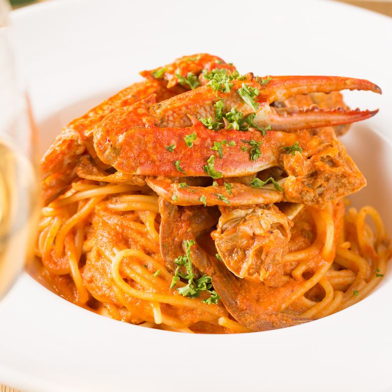 Migratory crab tomato cream spaghetti