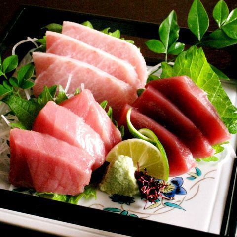 [Tuna] Assortment of 3 types of tuna sashimi