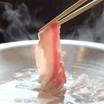 5月/6月【能登豬肉火鍋套餐】9道菜品含2小時無限暢飲8,000日元