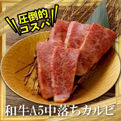 黒毛和牛A5中落ちカルビ