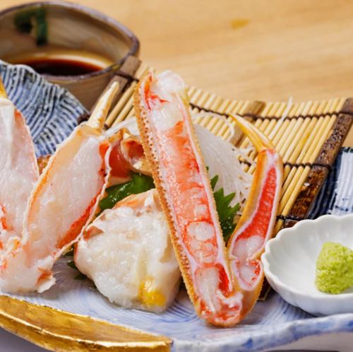 かに本来の甘みや旨みを味わう『ずわい造り』