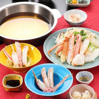 <Crab Sukiyaki Course> Shiranami 8,580 yen (tax included)