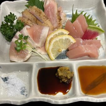 鶏刺し３種盛り合わせ