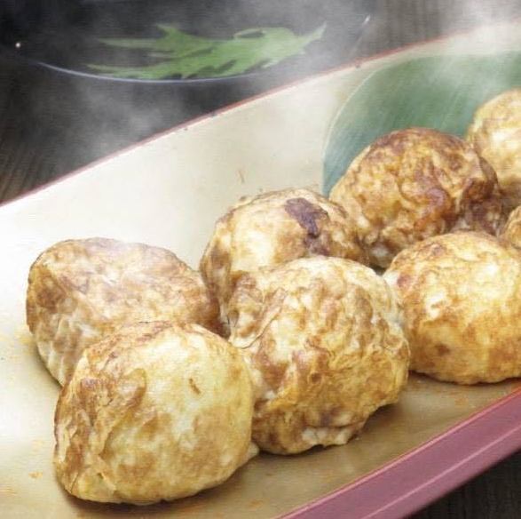 店内で焼く自家製の明石焼き