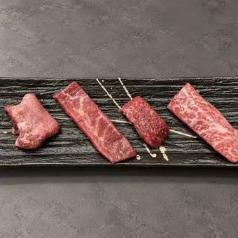 Assortment of 4 types of nigiri sushi