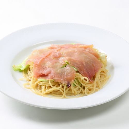 Raw ham, cabbage and anchovies