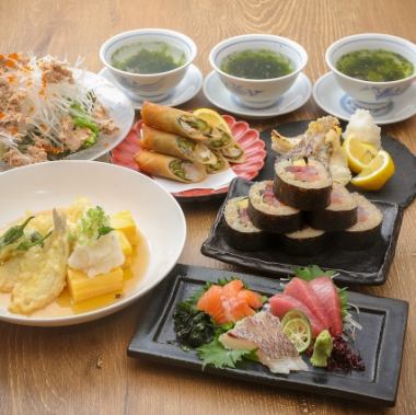 歓送迎会に【2時間飲放題付】魚秀堪能コース(7品)5,500円→クーポン利用で4500円