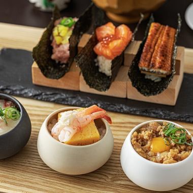 Reasonable Price!おちょこ丼&手巻き 6種セット