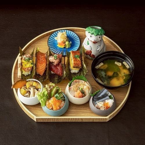 【ランチ】★秋冬限定★Special！おちょこ丼＆手巻き8種セット