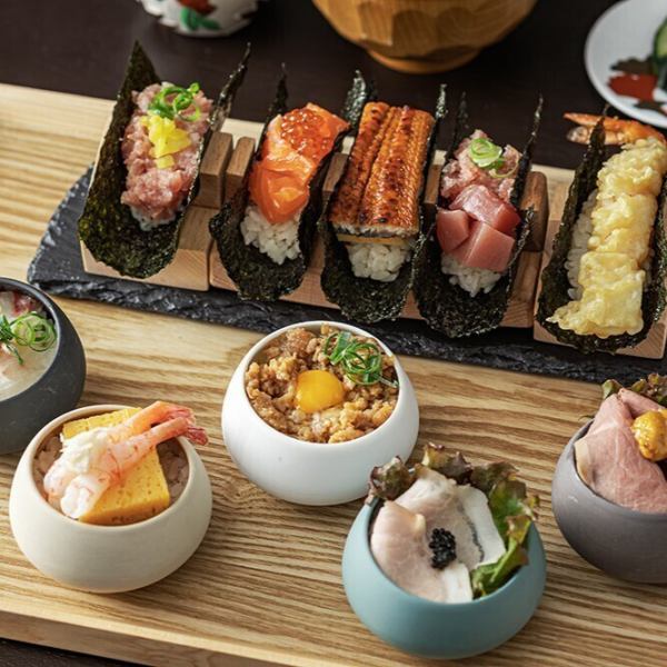 話題沸騰♪おちょこ丼と手巻き寿司！