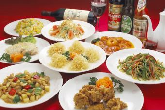 ◆餐桌自助餐◆50种热腾腾的中国菜无限畅饮方案！附2小时无限畅饮4,800日元（含税）