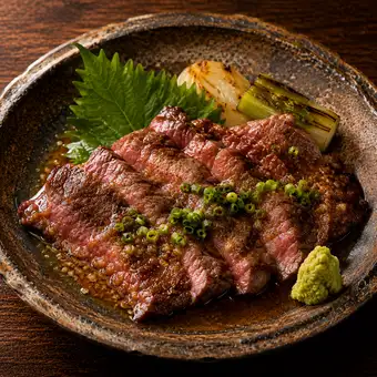 牛ハラミステーキ-わさび特製タレ-