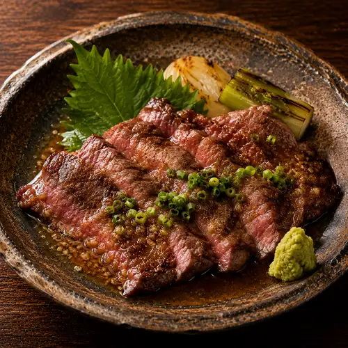 牛ハラミステーキ-わさび特製タレ-