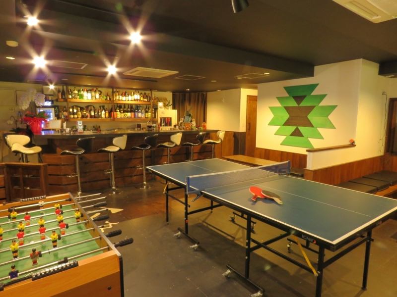 «Sagamihara酒吧唯一的乒乓球場»從Aibuidaie站步行2分鐘，交通便利◎宴會聚會也是一個不錯的住宿地點！這是一個罕見的餐廳，您可以打乒乓球！這不僅僅是乒乓球！還有足球比賽和棋盤遊戲我們有豐富的。朋友和戀人，喝酒時喝♪快樂時光♪