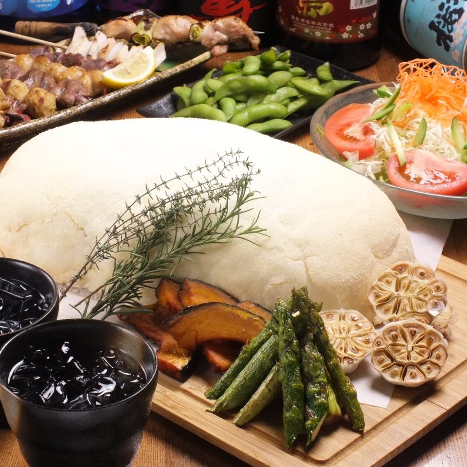 見て楽しい食べて美味しい塩釜焼コース！8品3時間飲み放題4500円