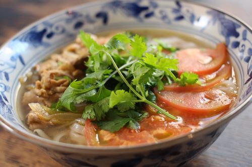 Pho with coriander & pork [3]